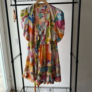 Celia Patterned Tie Dress